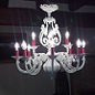 lampadario bianco stile shabby